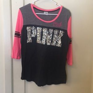 PINK 3/4 length sleeve shirt